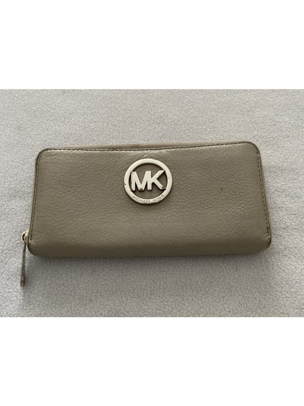 Michael Kors Leather Jet Set Wristlet Wallet - Grey Gray